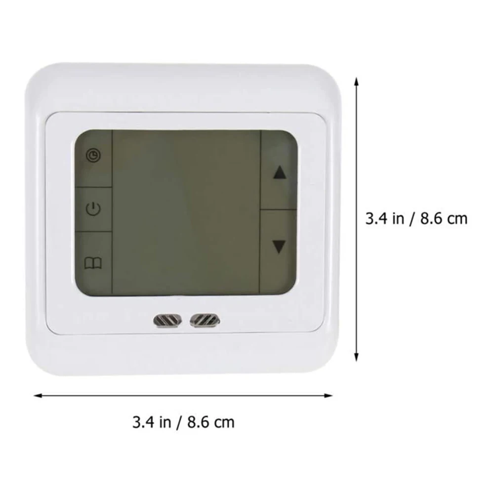 Thermostat Programmable Sans Fil + Récepteur Hf Atenza Contrôleur de température à écran tactile intégré Grand écran LCD à écran  tactile Thermostat numérique blanc AC 220V