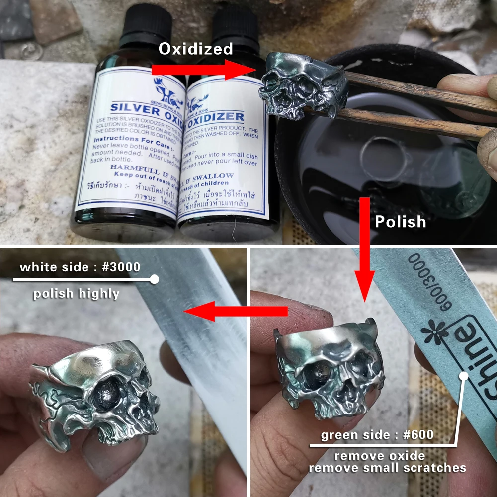 LINSION 925 пробы Серебряное кольцо с открытым крученым черепом мужское байкерское кольцо в стиле панк TA186 Размер США 7~ 15