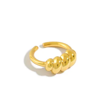 

Non-Mainstream Simple Thread Thick Linen Flower Color Open Ring for Women