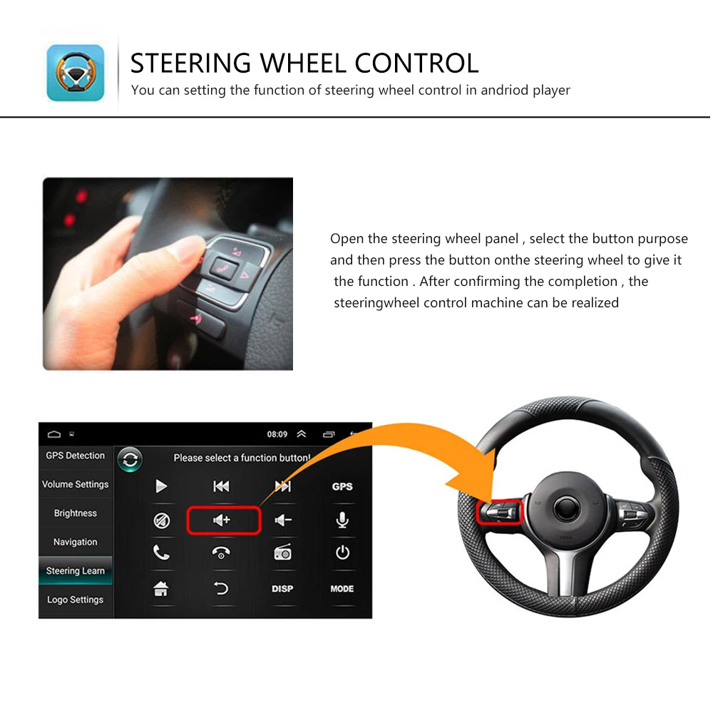 Podofo 8 ''Android GPS 2 Din Auto Radio Bluetooth Auto Stereo Multimedia Player Audio Für Seat/VW/