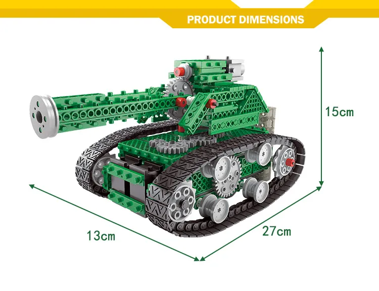 2019 Novelty  kids toys funny rc toy  bricks tank building block toys for kids educational