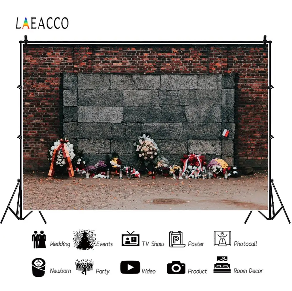 Laeacco Death Wall Auschwitz Backdrop Memory of history Photocall Photography Background For Photo Studio Vinyl Photophone
