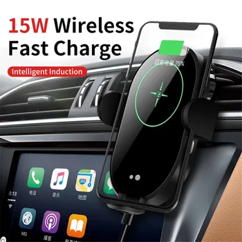 

Charger Wireless Car Charger Qi Fast Charging Auto Clamping Car Mount Phone Holder Зарядное Устройство Зарядка Dropshipping #13