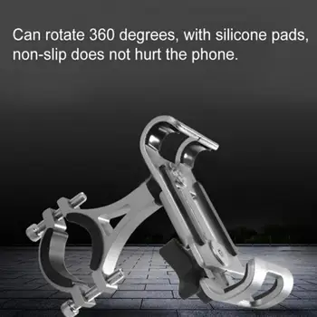 

2020 Aluminum Alloy Adjustable Bicycle Holder Anti-slip Handle Phone Mount Non-slip MTB Phone Stand Cycling Accessories