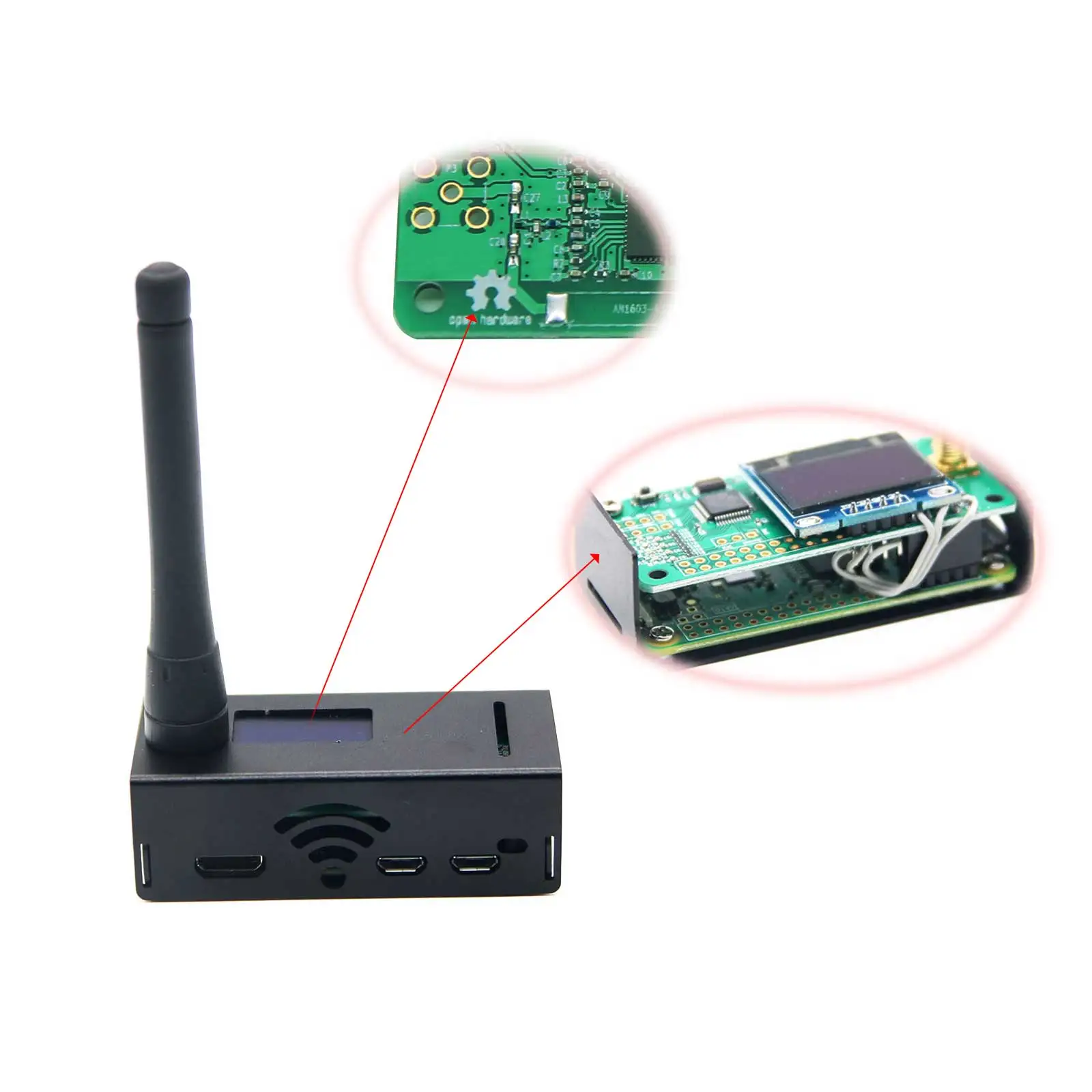 TZT Собранный MMDVM точка доступа поддержка P25 DMR YSF+ Raspberry pi+ OLED+ антенна+ чехол для удаленной рации