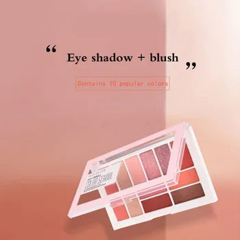 

Palette Eyeshadow Highlighter Glitter Blusher Face Makeup Pallete 10 Colors Eyeshadow+2 Colors Blusher Pallete Beauty