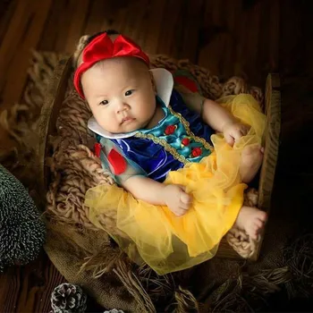 

First Christmas princess dress Infant 100 days Newborn baby photography clothing props newborn baby take photo clothes 0-3 Month