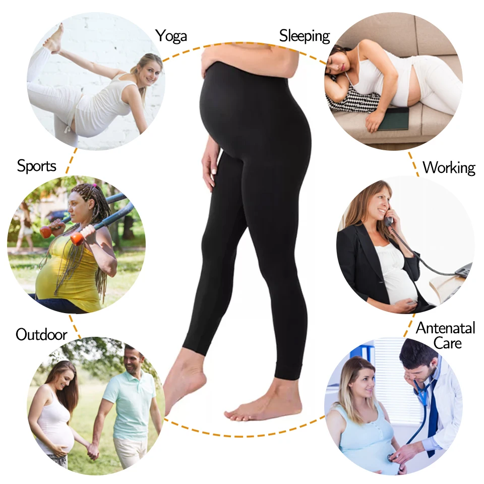 High Waist Pregnancy Yoga Pants Skinny Maternity Clothes For pregnant Women Belly Support Knitted Leggins Body Shaper Trousers 5