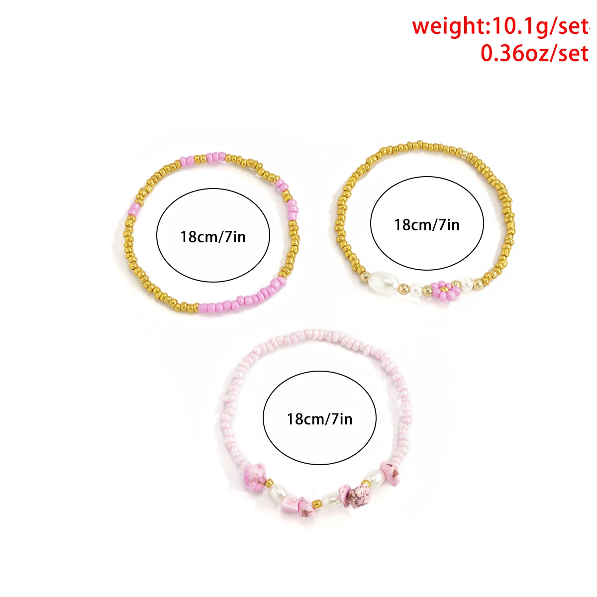 Korean Fashion Colorful Seed Beads Bracelets For Women Girl Trend Flowers Beaded Bracelets Elastic Multi Layer Jewelry