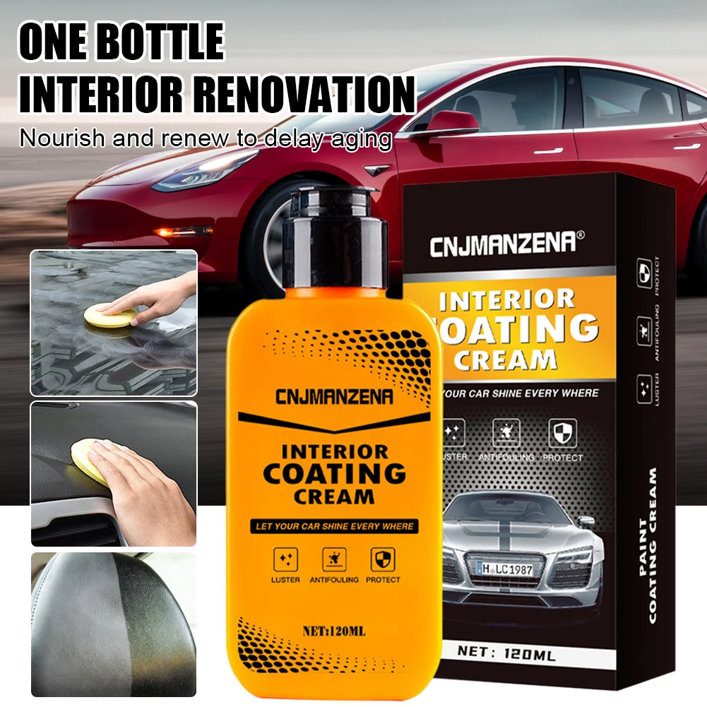 Car Paint Cleaner Cnjmanzena Car Coating Agent Auto Paint Cleaner Interior Leater Plastic Part Maintenance Refurbishing AgentCar Wax Crystal Plating Set Hard Glossy Wax Layer Covering Paint Surface Coating Formula Waterproof Film Car Polish Dropshipping meguiars scratchx