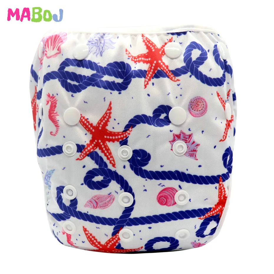SWD1-1-001 MABOJ купальный подгузник, плавки, тканевые подгузники, детские моющиеся, регулируемые, водонепроницаемые, один размер, для бассейна, штаны, чехол для купания - Цвет: SWD1-1-001