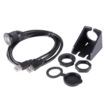 

Direct Selling Dual-Port USB2.0 Waterproof Cable Car Ship Motorcycle Dashboard Breadboard Data Extension Line 1 M