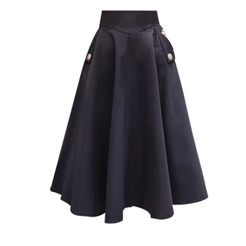 

Loose High Waisted Skirts Fashion Elegant Student Party Satin Pleated Skirts Womens Korean Faldas Cortas Women Clothes YY50SW