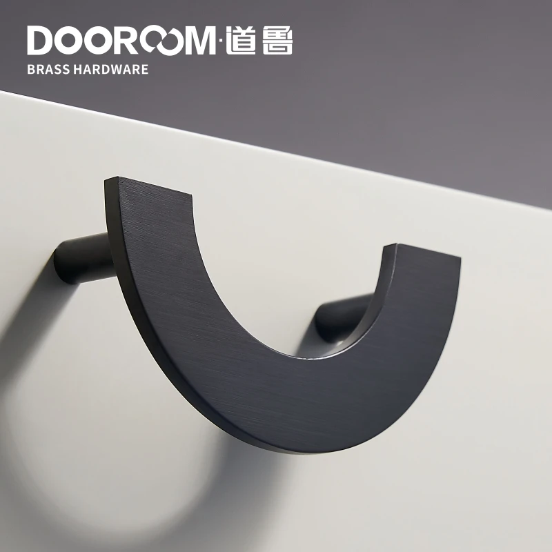 Латунные мебельные ручки Dooroom современные легкие Роскошные полукруглые для