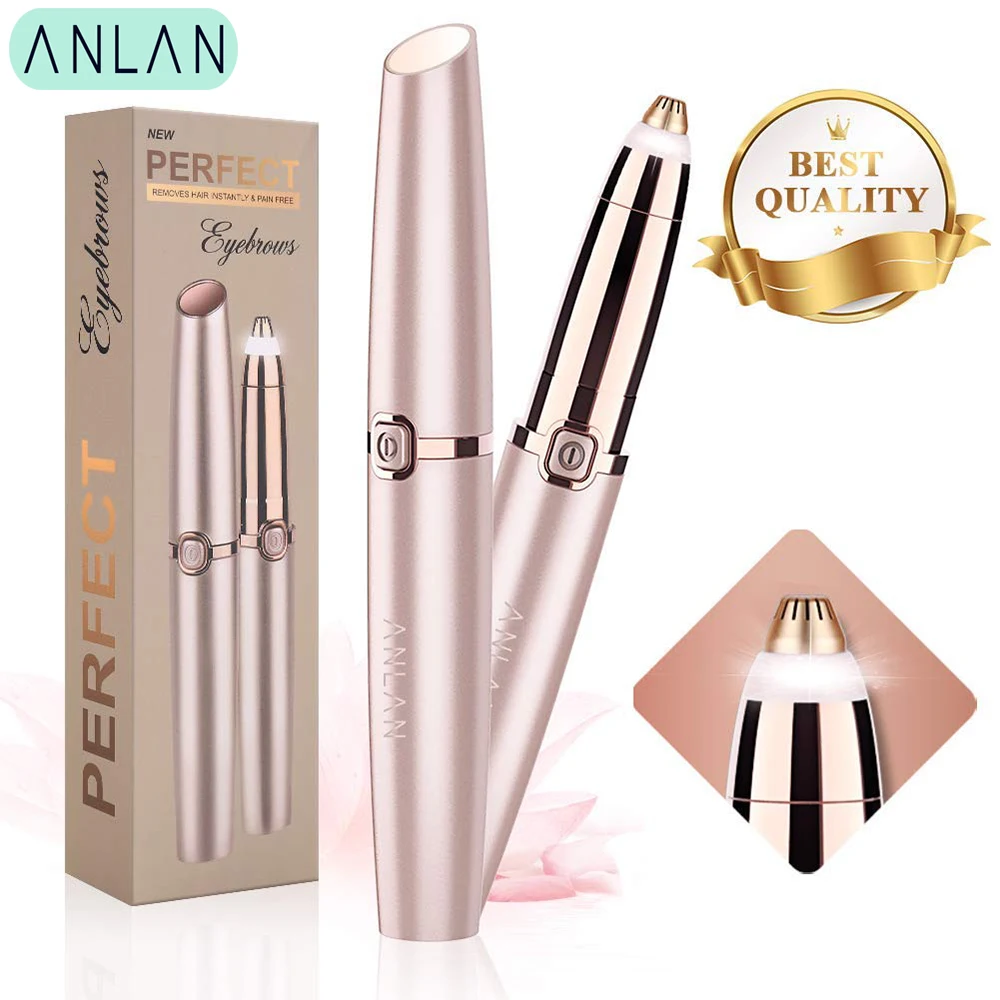 

ANLAN Electric Eye Brow Trimmer Mini Natural Eyebrow Epilator For Women Eyebrow Trimmer Lipstic Type Epilateur Sourcil
