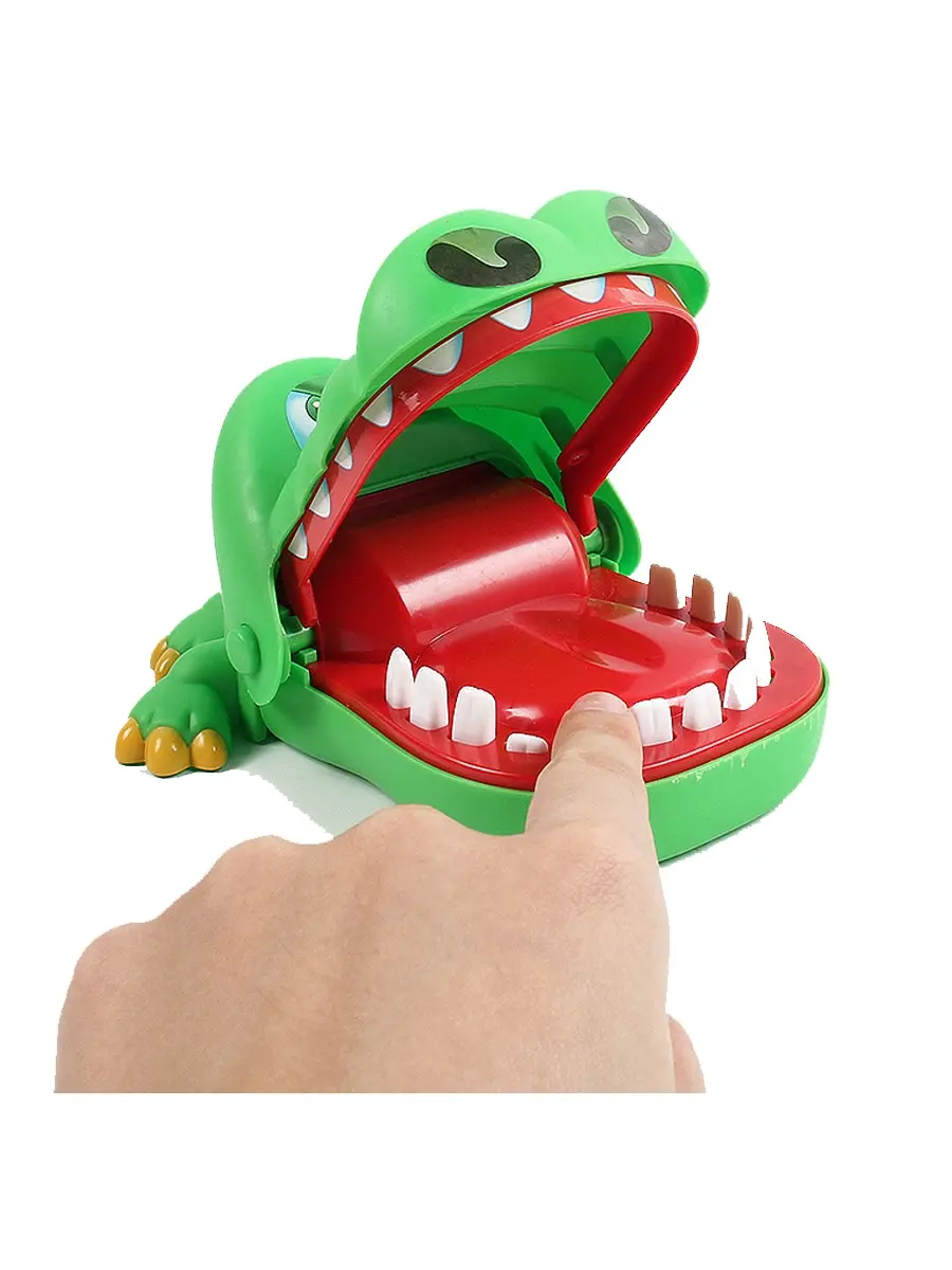 Juguete creativo de cocodrilo para morder, juguete interactivo de broma tramposa