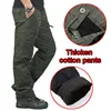 Fleece Thicken Warm Pocket Cargo Tactical Pants Men's Winter Outdoor Fishing Camping Riding Thermal Baggy Cotton Long Trousers ► Photo 1/6