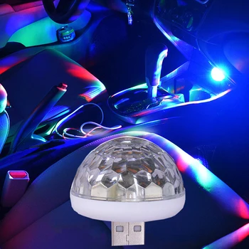 

USB LED Car RGB Colorful Sound Control Interior Atmosphere Light starry Lamp for peugeot 206 307 308 407 208 3008 207 508 2008