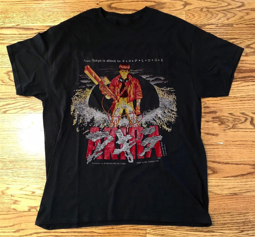 Vintage 1989 Akira 80s T Shirt Stedmantag 50 50 Manga Anime Reprint Cool Tops Tee Tshirt In T Shirts From Men S Clothing On Aliexpress