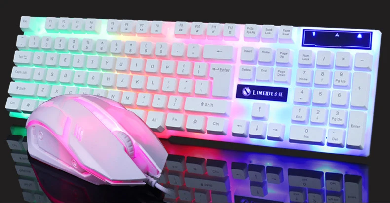 Проводная Мышь Клавиатура Набор Радужная Подсветка USB клавиатура Игровой Компьютер геймер держатель ключ доска подвесной вогнутый Keycap для MAC PC