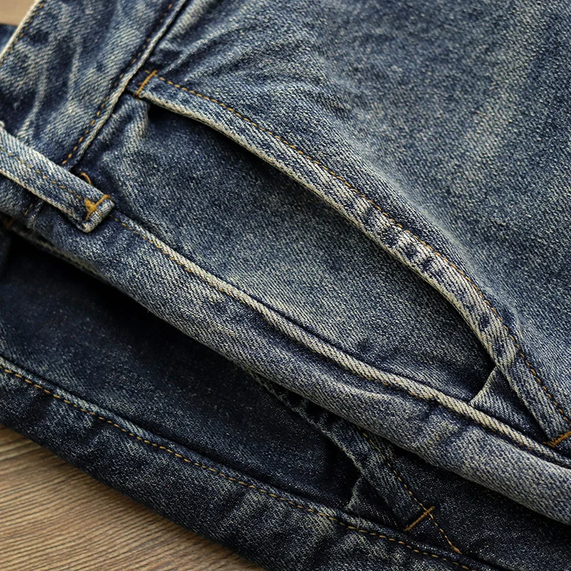 3310 Autumn New American Retro Heavyweight Denim Jeans Men\'s Fashion Pure Cotton Washed Old Casual Tapered Straight Pencil Pants