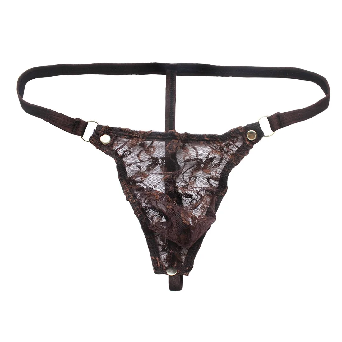 Men's Floral Lace Sheer See-Through Lingerie