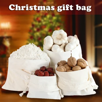 買取 2個綿ポーチ収納袋巾着袋食品包装袋クリスマスギフトポーチカスタマイズ可能な