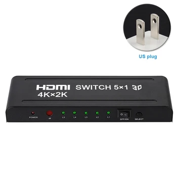 

Splitter Audio Device Auto Switching Connector Manual Adapter With IR Remote Dolby Vision Universal HDMI Switch 4K HD 5 In 1 Out