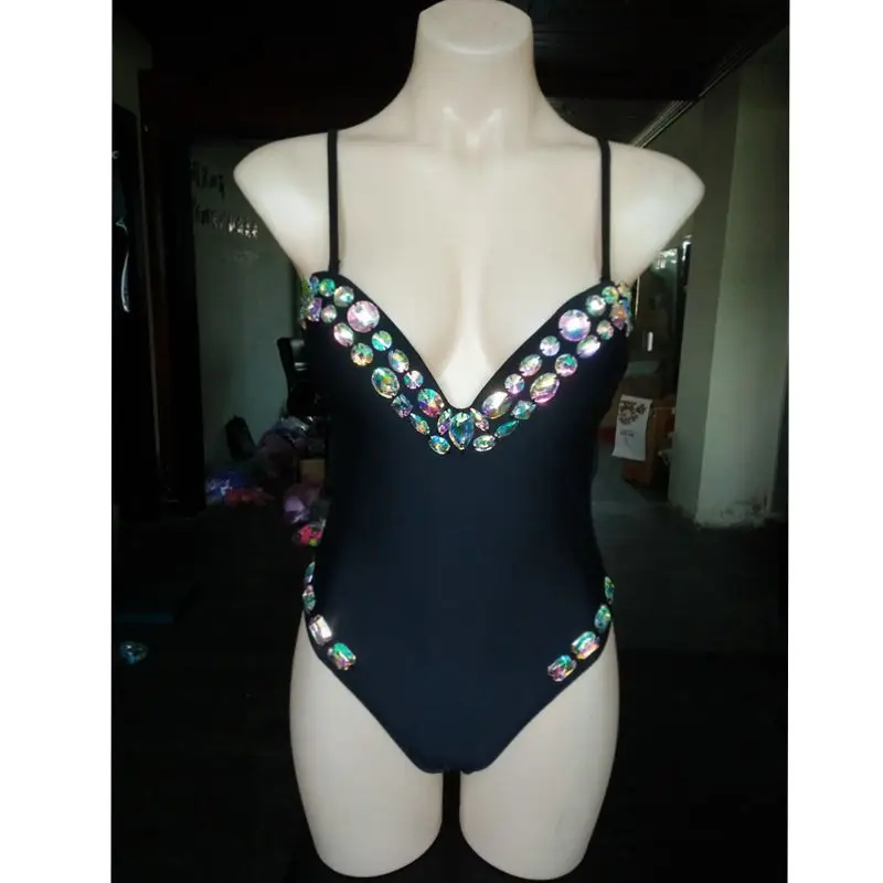 

2020 venus vacation diamond bikini new siamese swimsuit rhinestone bling stones beachwear good quality bathing suit