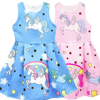 

2020 girls skirt unicorn unicorn cute sweet children's skirt European and American sleeveless vest skirt skirt 8917