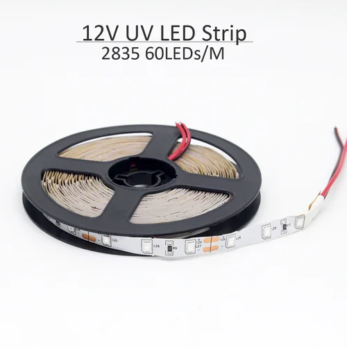 12V UV Led 스트립 빛 5050 2835 SMD 395-405nm 자외선 LED 다이오드 리본 보라색 유연한 테이프 램프 DJ 형광 3