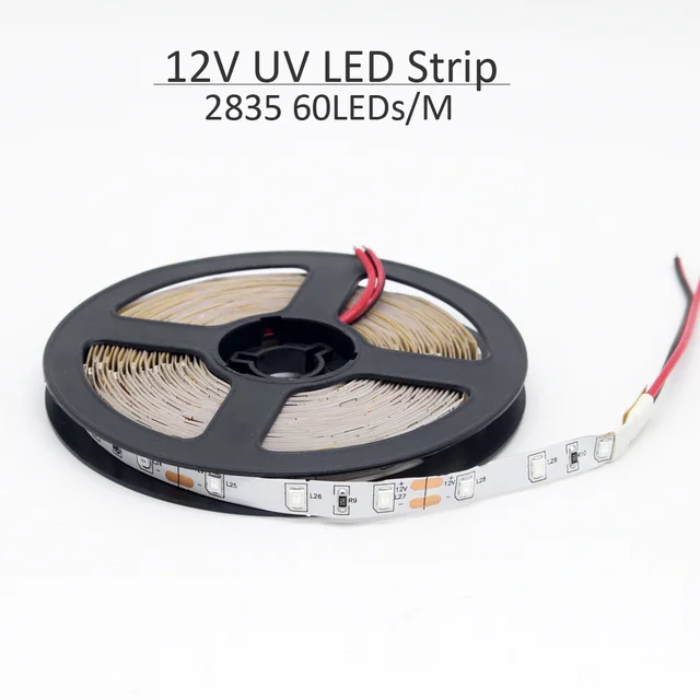 12V UV Led 스트립 빛 5050 2835 SMD 395-405nm 자외선 LED 다이오드 리본 보라색