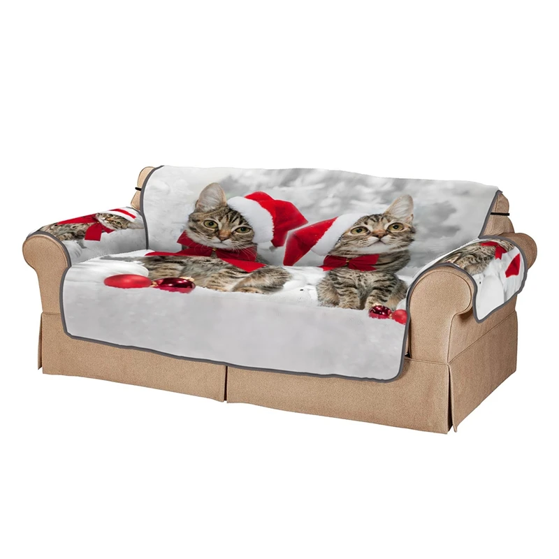 Рождественский диван Чехол для домашних собак коврик подушка Санта Клаус мебель протектор красивый съемный диван полотенце для секционного дивана