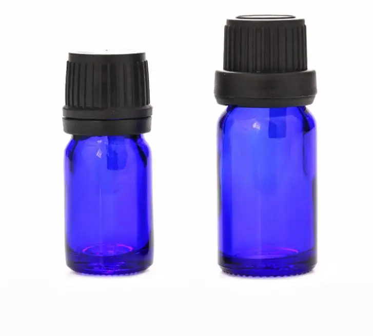 Frascos de Vidro Frasco de Óleo Essencial de Vidro Garrafa de Óleo de Vidro Orifício Redutor Cap Azul Sn114 5ml 10ml & 8 5ml 10ml Orifício Redutor & cap Frascos