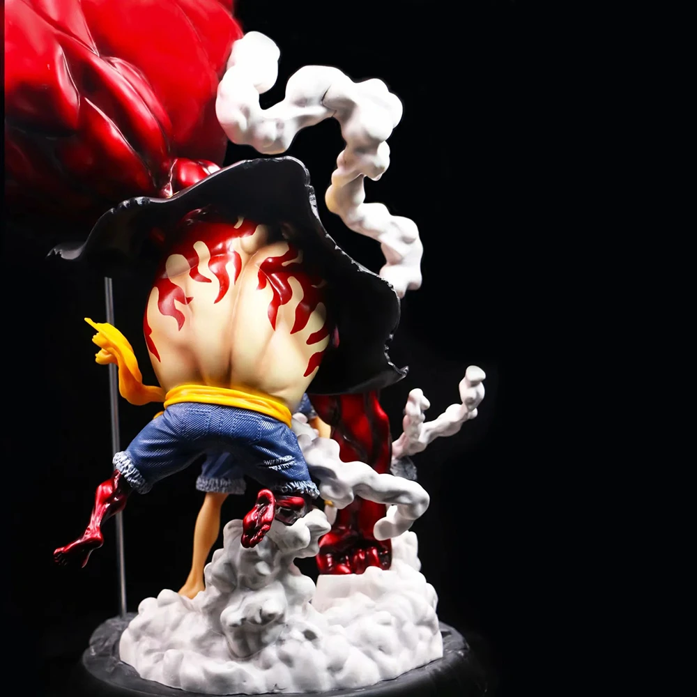 UKAKA One Piece 9.8-Inch Monkey D Luffy Figure, Anime Classic Battle Scene,  Gear Fourth