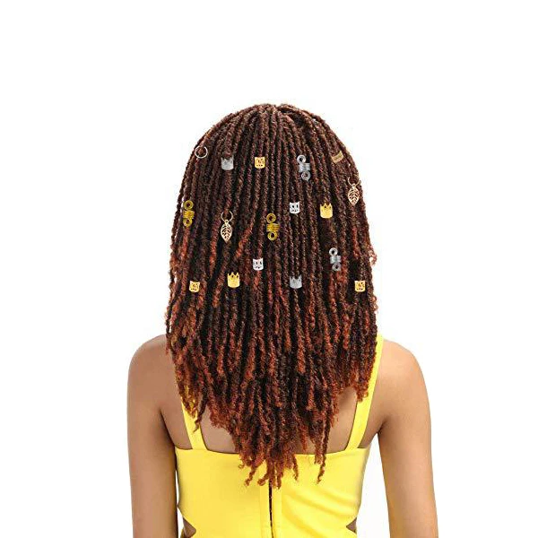 200Pcs Aluminum Hair Coil Dreadlocks Braided Rings Metal Hair Cuffs Braiding Beads LDO99