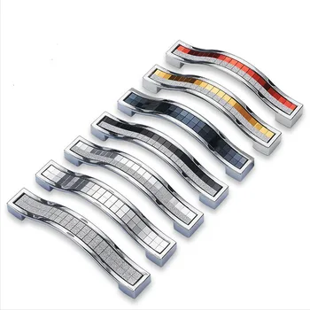 

5pcs Zinc Alloy Crystal Glass Handles Cupboard Pulls Drawer Knobs Kitchen Cabinet Handles Furniture Handle with Crystal