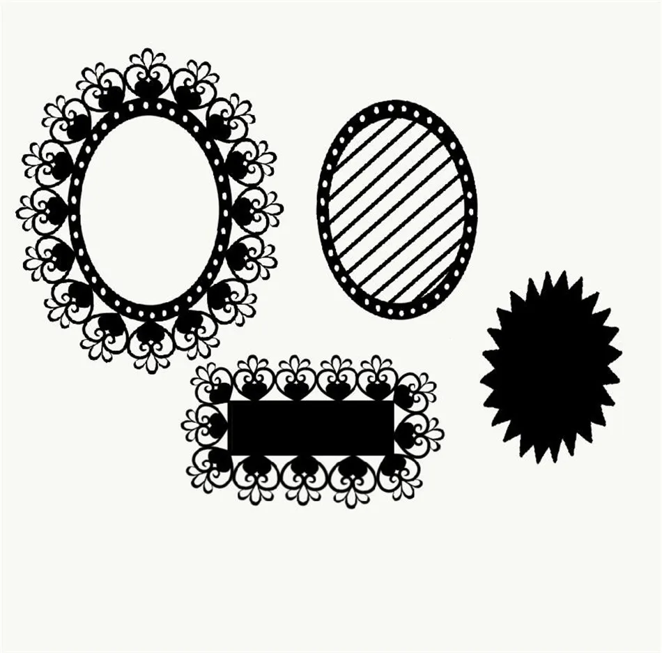 YaMinSanNiO Square Hollow Cover Background Metal Cutting Dies for DIY Scrapbooking Card Album Embossing Diecut New Craft Stencil