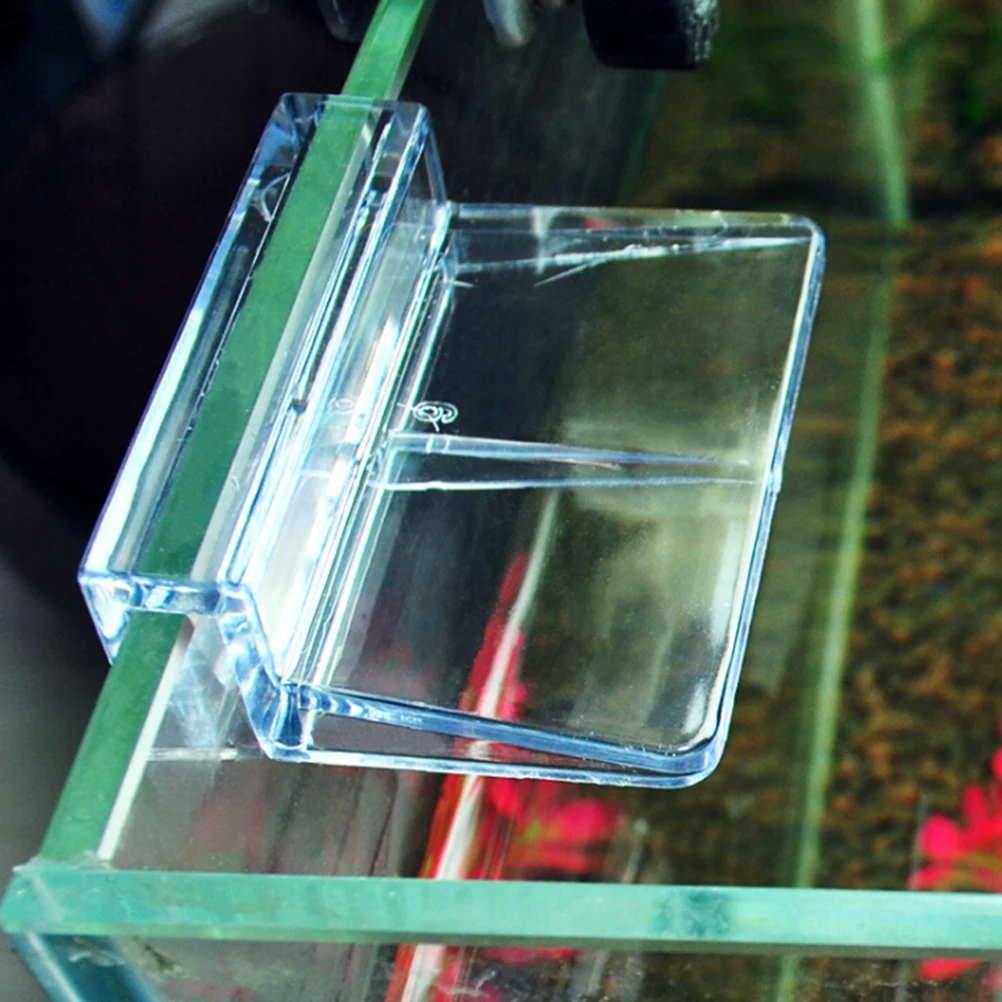 4pcs Clear Color Acrylic Aquarium Fish Tank Glass Cover Clip Support Holder 