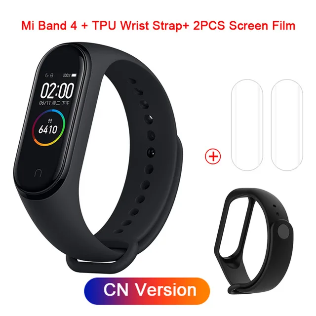 Silione CN 2 Xiaomi mi-браслет 4 mi Band 3 цвета экран Смарт-Браслет фитнес-трекер пульсометр Bluetooth водонепроницаемый спортивный умный Браслет - Цвет: Silione CN 2