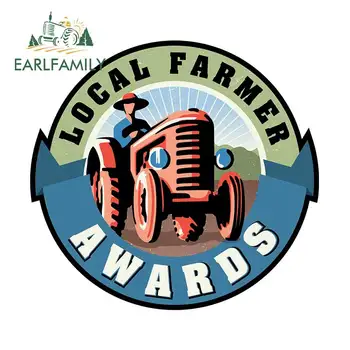 

EARLFAMILY 13cm x 12.1cm for Local Farmer Awards Badge Car Stickers Tractor Window Decal Vinyl Sticker Waterproof Graphic