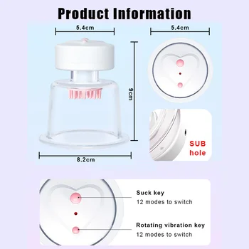 Bra Massager Licking Nipple Sucker Rotate Stimulation Breast Pump Breast Enlargement Vibrator Adult Products Sex Toys For Women 6