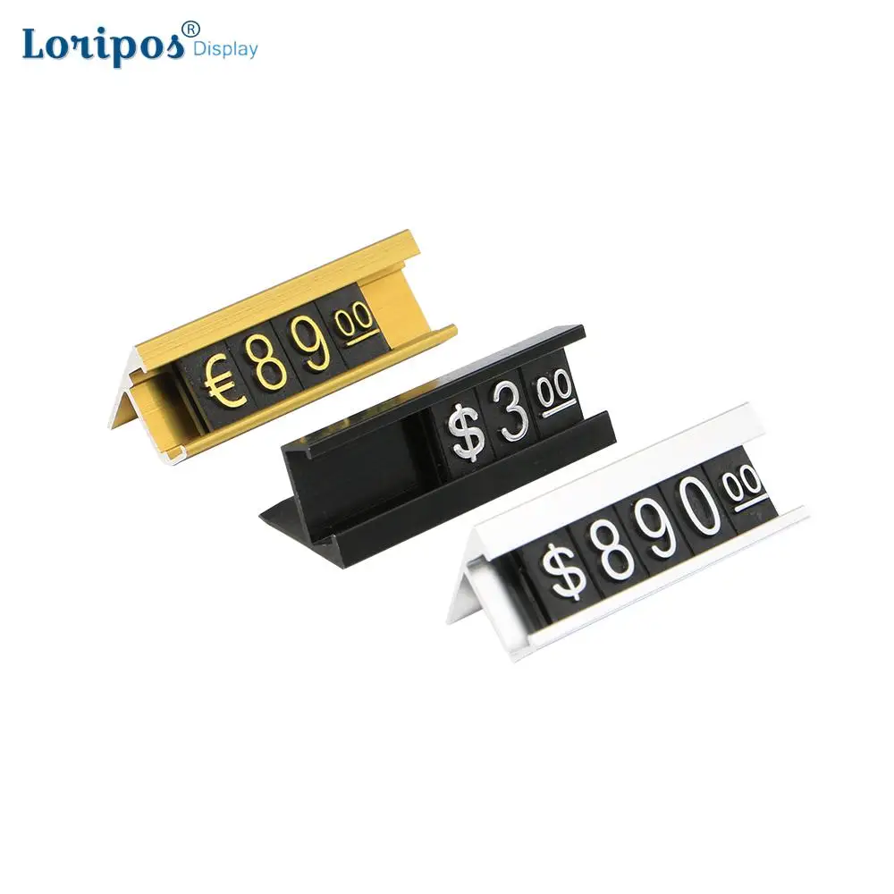 

Desktop Metal Base Combined Price Tags Camera Mobile Phone Assembly Arabic Numerals Signs Label Window Counter Display Stands