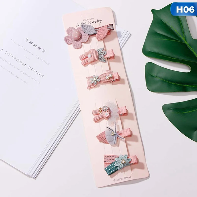 New Arrival Korea Cute Girls Cartoon Bow Hairpins Handmade Princess Gift Barrettes Hair Clip Hair Styling Accessories - Цвет: 6