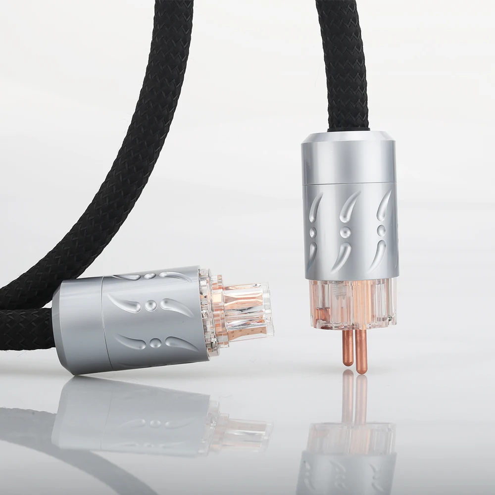Viborg высококачественный медный кабель питания OFC Schuko Hi Fi удлинитель 1 8 м|cable hifi|copper