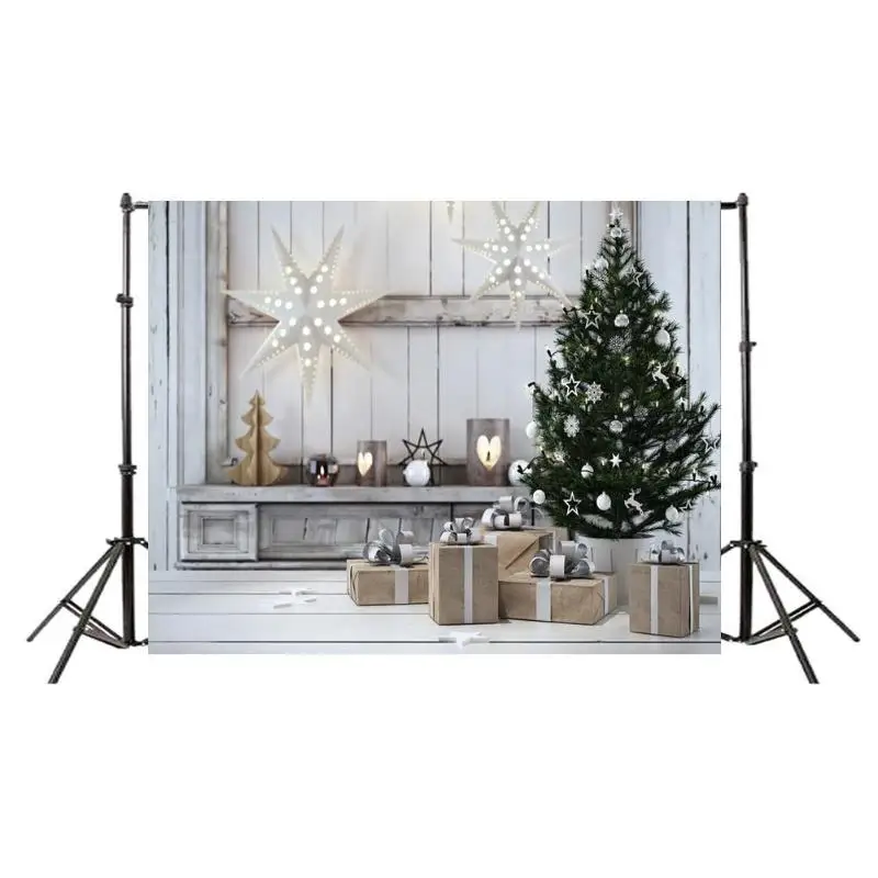Рождественские тканевые вечерние фоны для фотостудии с декором для дома, водонепроницаемые Заказные фотофоны для фотостудии
