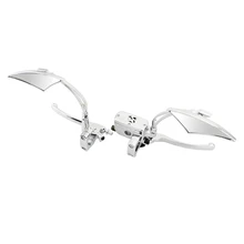 Хромовые Мотоциклетные аксессуары зеркало заднего вида и левый рычаг сцепления и правый Тормозной Главный цилиндр для яхама для Suzuki для Honda