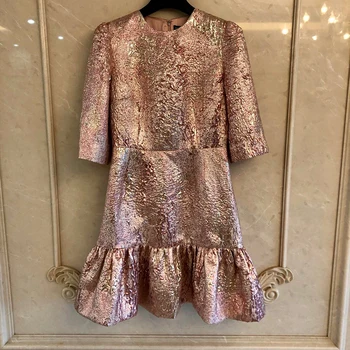 

2020 Women Dresses Elegant Retro Rockabilly Floral short sleeve Swing Ball Gown Dress Robe Femme Vestidos