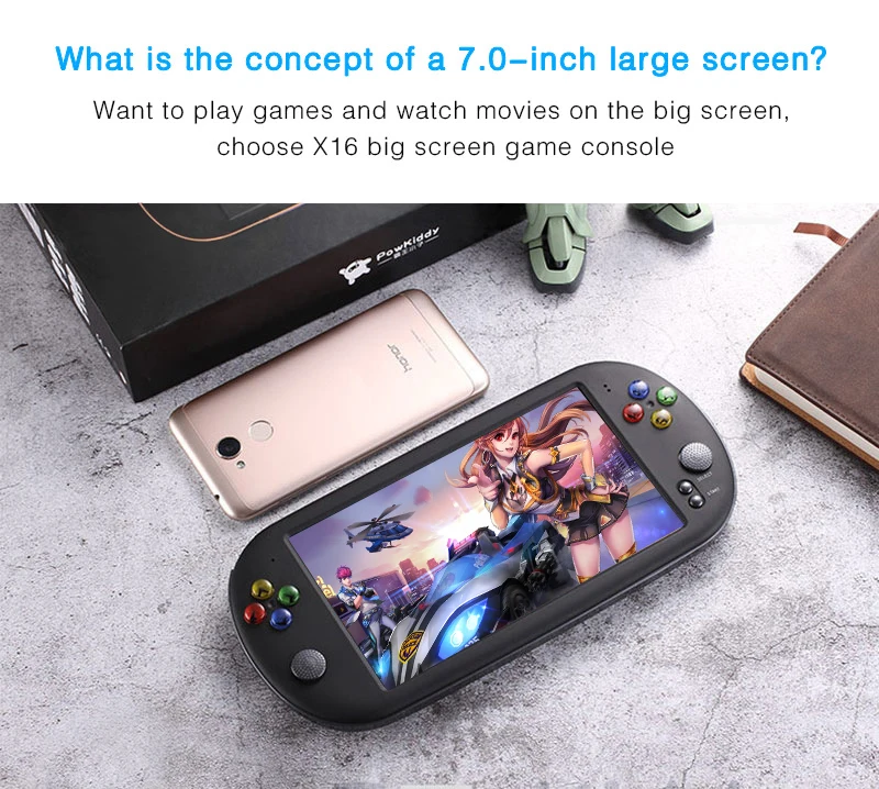 7-дюймовый ЖК-дисплей экран портативная игровая консоль 8G ТВ выход Поддержка воспроизведения видео Загрузка игр музыкальные электронные