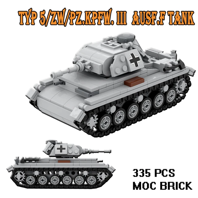 WW2 German Military Battle Tank Model Building Blocks Technical Blocks Tracked Armored Vehicle Army Soldier Bricks Toys for Boys 4